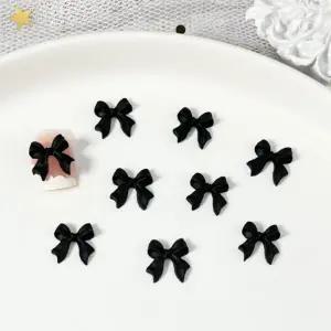 파츠 리본 네일재료 블랙 화이트 10개입 젤 네일 셀프 BTE2+1rle