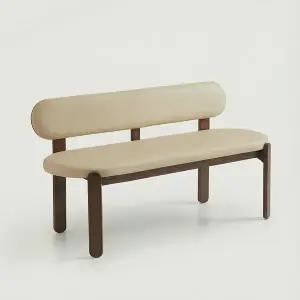 [스코나] 모네드 원목 1400 3인 등받이 벤치 의자