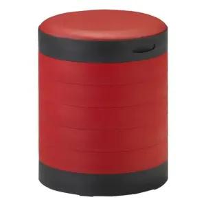 7단수납의자-고정 레드) 수납의자 화장대의자 식탁의자 장난감수납겸용의자