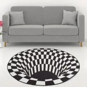 3D러그 퍼니트랩3D입체착시매트 100cm 착시카페트 입체러그