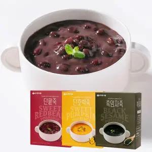 [신세계라이브쇼핑][1+1] 화과방 전통죽 3종 (단팥죽/단호박죽/흑임자죽) 2박스