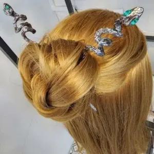 올림머리 코스프레 베스트 유니크 심플 큐빅 헤어 뱀 (WFJDEXO)