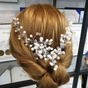 신부 웨딩소품 베스트 헤어 심플 악세사리 (WFJDGRA)
