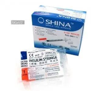 (무료배송)국산 신아 1회용 인슐린 주사기 1cc (29G X 1/2”) 100개 1박스
