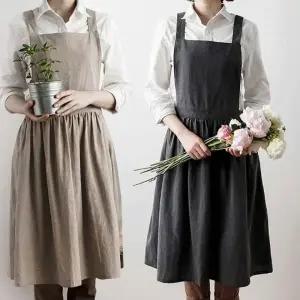 내츄럴 원피스 앞치마 꽃집 어린이집 카페 다용도