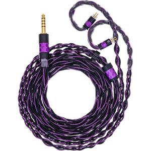 [미국배송] 시간 없는 /ZERO /EM6L IEM을 위한 용세 다크소울 하이파이 업그레이드 케이블 8단 4N 순은 및 5N 구리-은 복합재 - 0.78 2핀(4.4MM 밸런스)