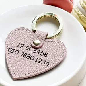 각인 가죽 키링 자동차 열쇠고리 키홀더