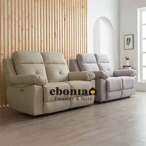 헤븐 전동 2인 리클라이너 소파의자 이지클린 에어레더 가죽 [무료배송혜택]