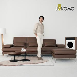 [스툴무료][자코모] 노벰버 하이 4인 기능성 슈렁큰 천연면피 소가죽소파+스툴 (+쿠션3개)