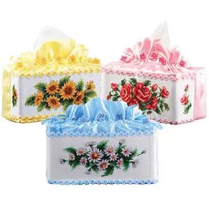 십자수 티슈커버+도안+바늘(실별도) 패키지