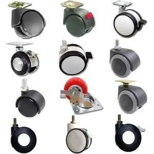 바퀴 우레탄 의자바퀴 가구 캐스타 캐스터 모음 소형 미니 책상 무소음 고하중 볼트 핀 평캐스타 공업용 360도 브레이크 회전 저소음