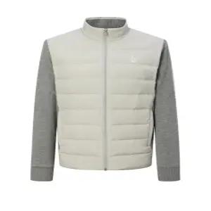 헤지스 골프 남성 [스테디셀러]슬리브 블럭 구스다운 집업가디건 (BEIGE) WPSW3D970I1