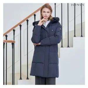 조이너스 네이비 퍼 트리밍 다운 코트 J244B801A_25