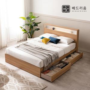 [베드리움]리밍 LED 수납침대(SS)-본넬 매트리스
