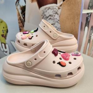 크록스 HC03 크러쉬 클로그 콰츠 핑크 여성 키높이 샌들 슬리퍼 클래식 플랫폼 207521