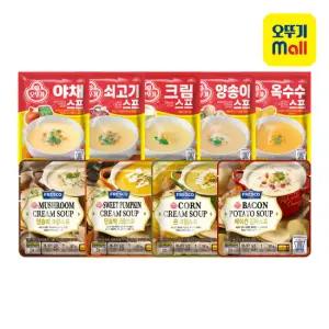 [오뚜기] 분말/액상스프 골라담기 최대 8개(옥수수/양송이/크림/쇠고기/야채/감자/양송이/단호박/콘크림)