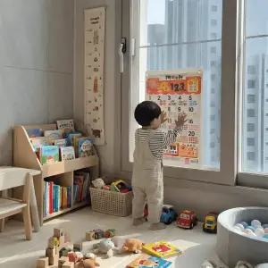 아빠차트 NS6 콕콕 요미몬 사운드벽보 노출 유아아기 포스터 벽보