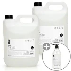 [NS홈쇼핑]바른세탁소 대용량 주방세제 4L 2개+펌프용기 / 과일 야채 식기세척용..