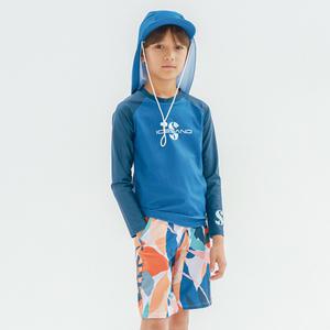 아이스샌드 주니어 아동 남아 래쉬가드 플랩캡 초등학생 중학생 수영복세트 BR-355121