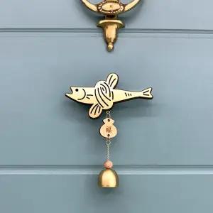 슬로우리스트 골드 액막이 명태 도어벨 북어 현관종 문종 풍경 원목 행운소품 개업식 선물