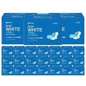 화이트 수퍼흡수 생리대 오버 14p x24개