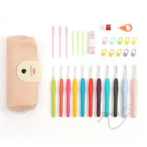 늘여섯 코바늘 손뜨개 6종세트 인디핑크 손뜨개바늘 뜨개실바늘