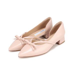 [본사운영]바바라 양가죽 리본장식 사선 스트랩 스틸레토 여성플랫 3cm_BBI141