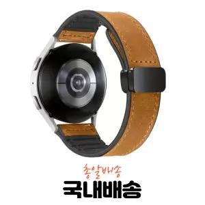 22mm 갤럭시 가죽 시계줄 스트랩 Light Brown 46mm S3 Frontier Classic 3 45mm Huawei Amazfit GTR s1