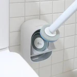 크린리빙 이지스틱 커버형 변기 클리너 화장실 욕실 청소솔 무타공 벽걸이 리필 세정제 세트