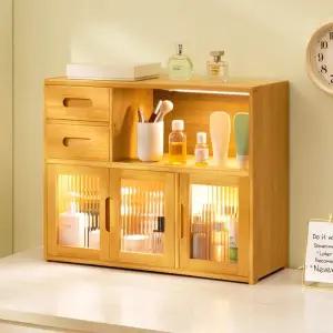 식탁위 선반장 단서랍 수납장 삼문 원목 서랍 우드 홈카페선반