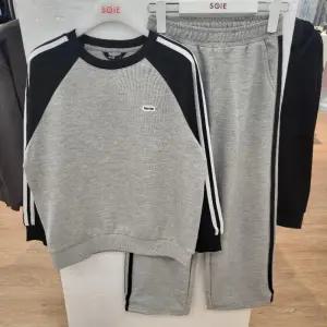 소이 HC22 2선 래글런 와이드 셋업 남여공용 봄가을용 그레이 박스핏 와이드 2선 바지