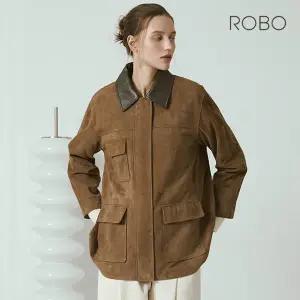 [ROBO] 로보 25FW 스웨이드 배색 워크 재킷 1종