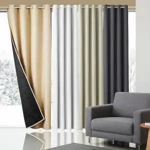 두꺼운 누빔 암막커튼 130x210 단열 보온 난방 패딩 방한커튼