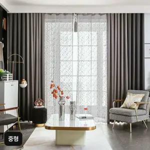 (중형)지나송 카리아 자수 암막커튼 2세트