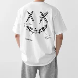 다이나믹피플 남녀공용 팬텀 프린팅 오버핏 반팔티셔츠