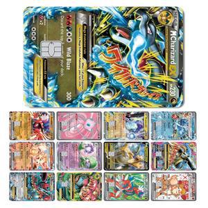 스티커 신용 PVC 무광택 Pokemons Venusaur Mega Rayquaza Charizard Dragonite Mewtwo 데지트 EX 스킨 카드 Blastoise 은행 필름