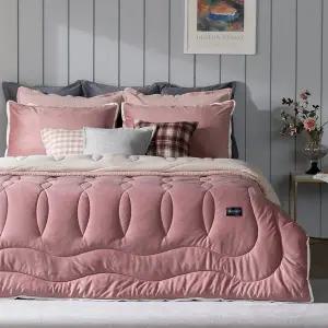 [벨리에르][애끌리아] 온감 극세사 DI 차렵이불 3장+베개커버세트(슈퍼싱글)