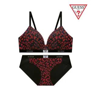 [롯데백화점]게스 [선물포장] 레드호피 노와이어 브라팬티세트 GCWBPB16BPB16RD