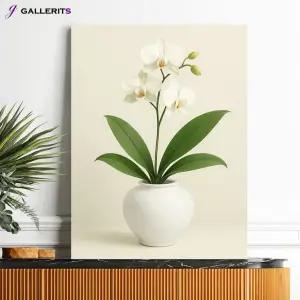 [갤러리츠] 호접란 달항아리 액자 인테리어 그림 꽃 거실 사무실 카페 개업선물