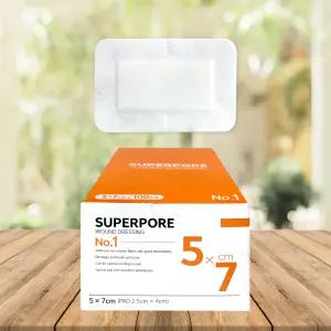 밴드골드 슈퍼포아 운드드레싱 1호 5x7cm 100매입 드레싱밴드 병원용 멸균 반창고