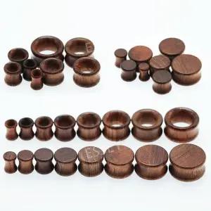 나무 플러그 피어싱 확장 6-20mm 귀 게이지 터널