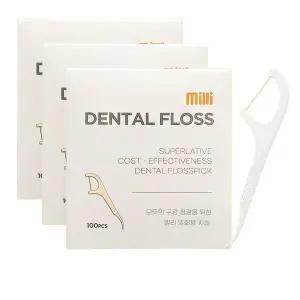 밀리 100개입 3세트 낱개포장 일회용치실 치간칫솔