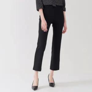 [지센] [에센셜] 트윌저지 풀밴딩 일자핏 팬츠 LCPTP272_BK