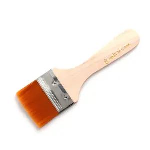 백붓 8호 평붓 니스 페인트 납작 인조모 연습용