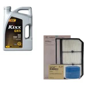 디올뉴 코나 SX2 하이브리드 킥스 GX5 5W30 4L 엔진오일 순정 오일필터 에어필터 세트