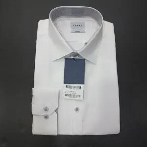 [예작]코튼폴리 긴팔남성드레스셔츠 슬림핏 비침없음 카라소매 배색YJESBS160WH