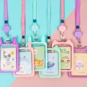 지갑 명찰 카드 투명 실리콘 교통 목걸이 릴홀더 출입증 케이스 사원증 줄 인기템 캐릭터 추천