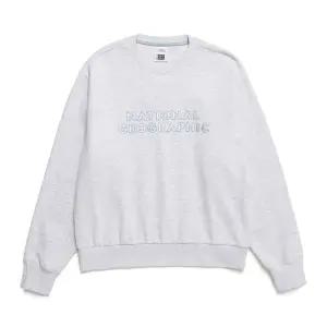 [내셔널지오그래픽]N241WSW060 여성 레터링 세미 크롭 맨투맨 M IVORY