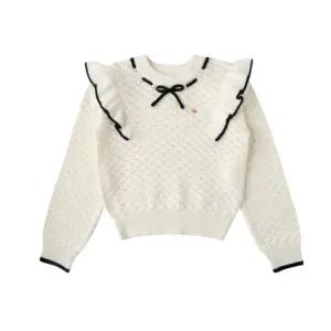 [룰라비](센텀시티점)[센텀점_아꽁떼]루즈페 리본어깨프릴니트 (76119-300-01)