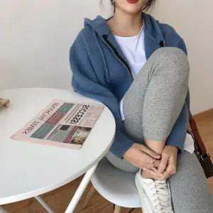 은창]스퀘어 지퍼 무드 후드 집업 니트 가디건 봄 가을 겨울 아우터 잠바 점퍼 여성 외투 루즈핏 무지 카라